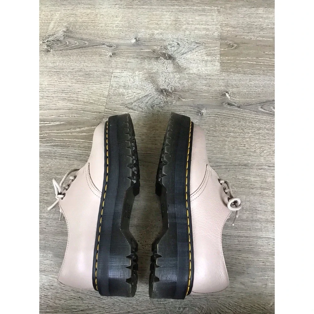Dr. Martens 31167 Taupe Leather Oxford Lace-Up Shoes Men's US 9 Women's US 10